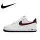 thumbnail image 2 of Zapatillas Nike originales Air Force 1 07 de caña baja, cómodas y casuales para exteriores, color negro, blanco y rojo, 2 of 5