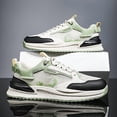 thumbnail image 2 of Men'S Low-Top Sneakers - Breathable Mesh & Synthetic, White & Black Accents, Cushioned MD/Rubber Sole, Lace-Up Casual & Light Sports Shoes  Versatile Footwear, Modern Sneakers for All-Season Comfort,, 2 of 8