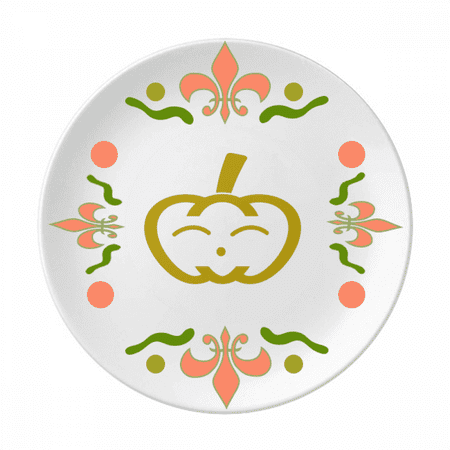

Vegetable Expression Happy Pumpkin Body Flower Ceramics Plate Tableware Dinner Dish