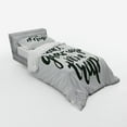 thumbnail image 3 of Ambesonne Saying Bedding Set 4 Pcs, Do Not Grow up Its a Trap, Queen, Charcoal Grey and White, 3 of 3