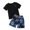 Black, variant on Kids Clothes Kid Boys Outfits Clothes Boy Coconut Tree Print Tee High Waist Summer Shorts Set Beach Vacation Outfits 2-3 Years,Black