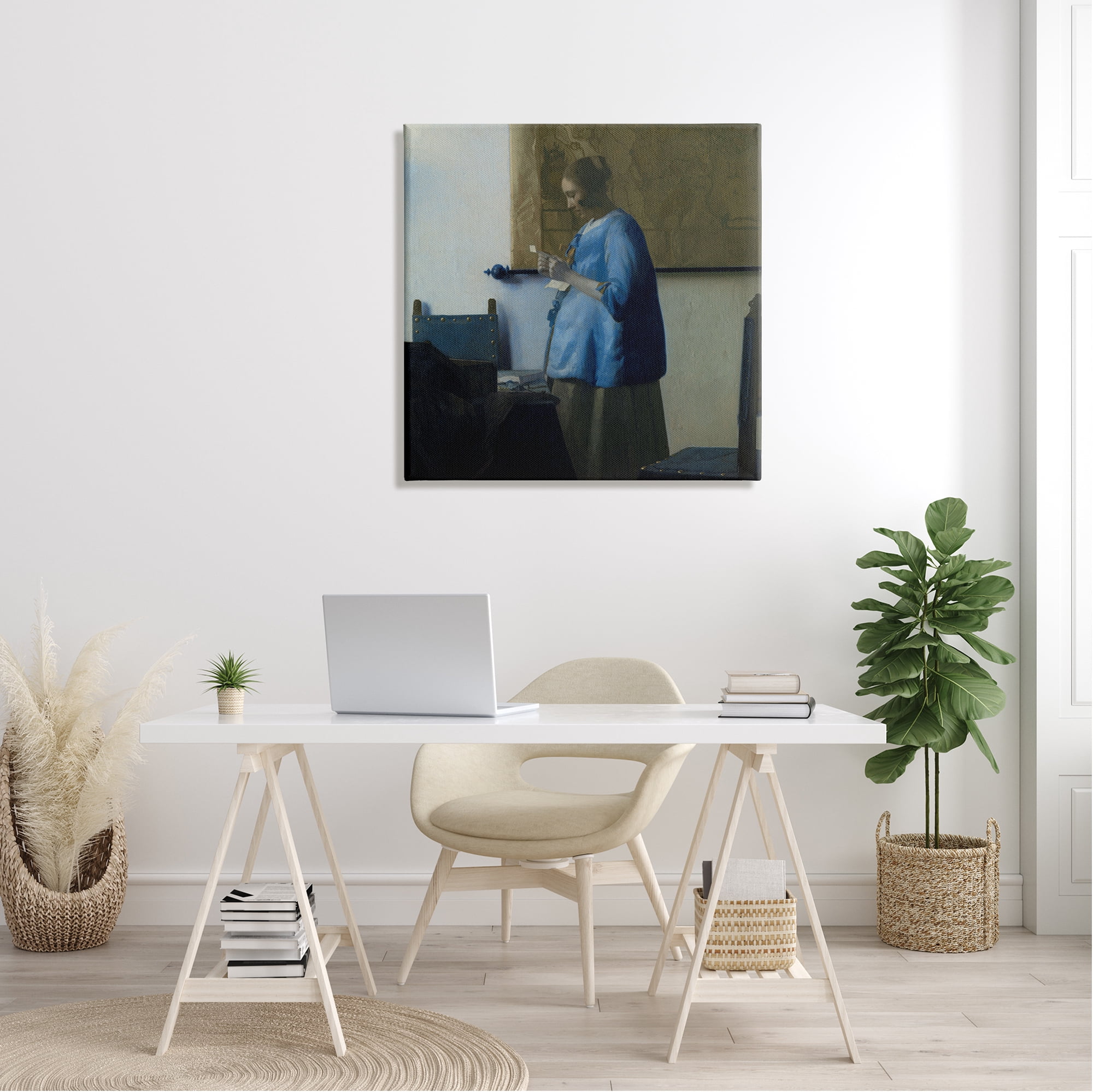 Stupell Industries Woman Reading a Letter Johannes Vermeer Classical Painting Painting Gallery Wrapped Canvas Print Wall Art, Design by one1000paintings