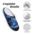 thumbnail image 5 of Lsque Cute Fish Flower Couple Pattern Womens Comfort Cotton on Scuff With Memory Foam and Anti-skid Sole Slipper-35/36, 5 of 7