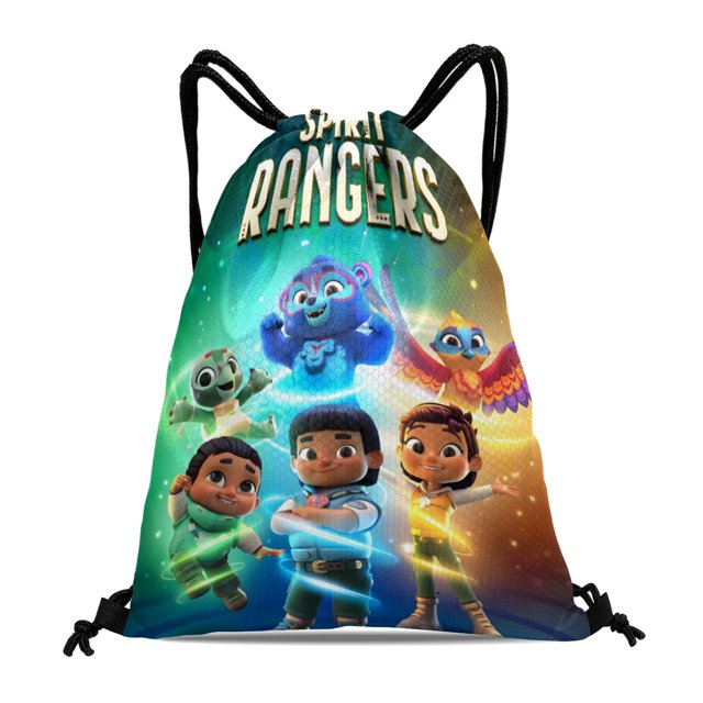 Guardianes del Espíritu Mochila de Cuerdas para Deportes y Gimnasio, Bolsa de Cuerdas Resistente al Agua, Bolsa Cinch, 30×40cm