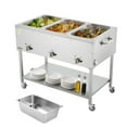 thumbnail image 1 of KFFKFF 3-Pan Propane Steam Table Food Warmer with Adjustable Temperature Controls, 1 of 9