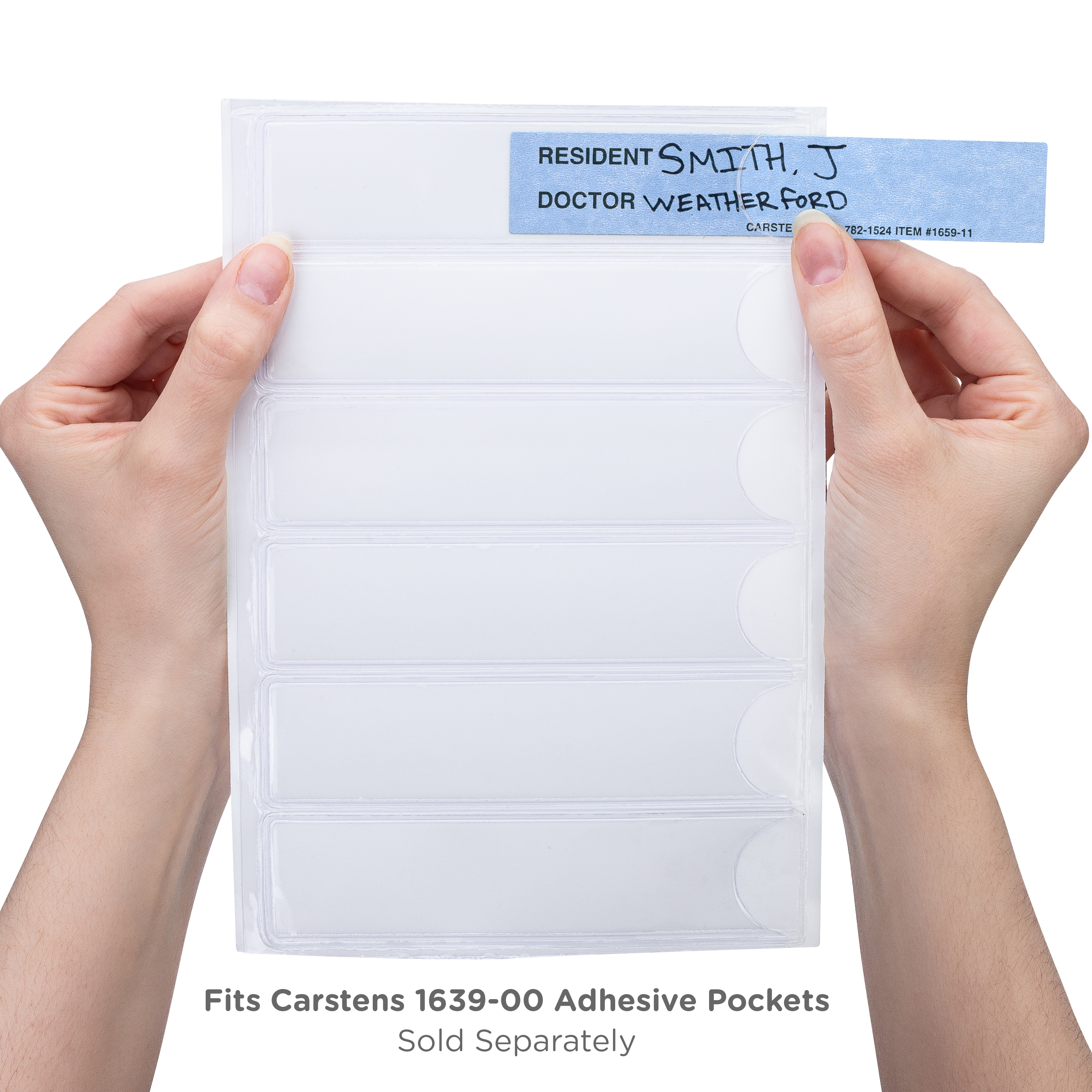 Carstens - Blue Resident / Doctor Preprinted ID Cards for 1.5 – 4” Ring Binder Spines - Pack of 100 (1659-06) - Ideal Medical Record Labels for 3 Ring Binders