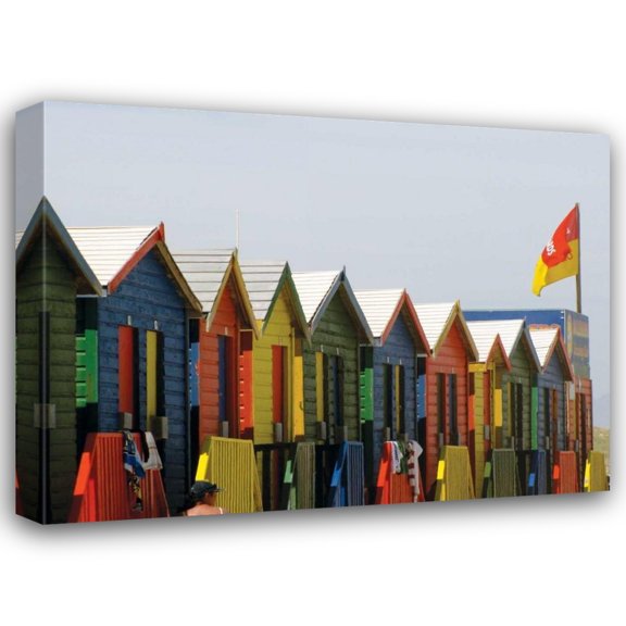 Dana Underdahl 18x15 Gallery Wrapped Canvas Wall Art Titled - Beach Cottages IV