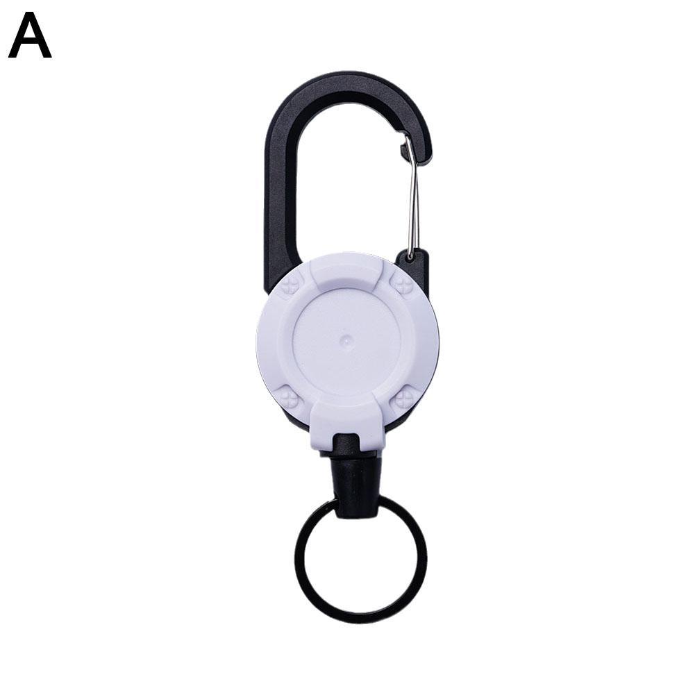 KEY-BAK MID6-Duo Heavy-Duty Badge Reel And Keychain That Holds 10 Keys Carabiner Black Medium 0006 0824