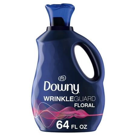 Downy WrinkleGuard Liquid Fabric Softener and Conditioner, Floral, 64 Fluid Ounce Bottle