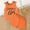 Orange, variant on ZZwxWA Sales Fashion Boy and Girls' Casual Short Sleeve Tops Round Neck Collar Botton Printed Short Pants Sets Baby Girl Outfits