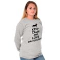 thumbnail image 5 of Keep Calm Love Dachshunds Dog Joke Long Sleeve TShirt Men Women Brisco Brands L, 5 of 5