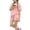 Pink, variant on HAOTAGS Girls Summer Outfit Sets,Round Neck Printed Tee and Shorts Academic Style Causal 2-Piece Clothe Purple 9-10T