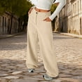 thumbnail image 2 of FASHOFT Wide Leg Corduroy Pants for Girls Baggy Straight Leg High Waisted Trousers Vintage Kids Dress School Uniform Pant Khaki 13-14 Years, 2 of 8