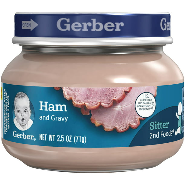 Gerber 2nd Foods Ham & Gravy Baby Food, 2.5 oz Jar - Walmart.com
