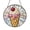 Stained Glass 5.9 Inch, variant on Strawberry Ice Cream Window Hanging Stained Glass Suncatcher Decor, Colorful Dessert Sun Catcher Ornament for Kitchen Window Decoration, Cute Sweet Treat Inspired Decorative Art