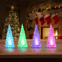 MUSEYA Table Tree with Lights LED Light Christmas Tree Multi 4Pcs