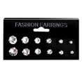 thumbnail image 1 of Fiudx Conjunto de Pendientes, Elegante Colección de 6 Pares de Joyas, Elegantes Accesorios de Moda, Diseños Llamativos, Ideal para Ocasiones Especiales, Ideal Como Regalo para Mujeres y Niñas, Impres, 1 of 2