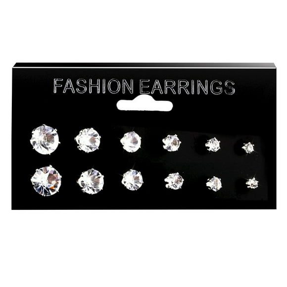 Earrings for Women Stud 6 Pair Fashion Women Jewelry Stud Earrings New