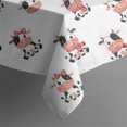 thumbnail image 5 of White Cow Scarf Pattern Square Tablecloth,Waterproof Square Table Cover,Wipeable Spillproof Washable Table Cover for Home Kitchen Party Decor 60"x60"(152x152cm), 5 of 6