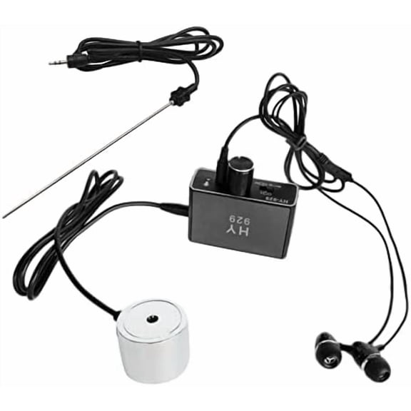 Water Pipe Leakage Detector, Water Leak Detection Tool, Underground Water Pipe Leakage Monitor Tester Kit with Dual Probes Earphone, High Sensitivity Water Pipeline Locator Accessory Kit