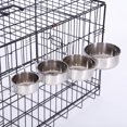 thumbnail image 2 of Herramientas de alimentación para mascotas de acero inoxidable duraderas, colgantes, jaula, taza, cuenco estacionario para perros y gatos, cuencos de agua y comida para viajes, 2 of 5