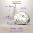 thumbnail image 5 of HyperGear TECHcessories 30-Watt USB-C PD Charging Kit with Travel Pouch (Purple Floral), 16235, 5 of 13