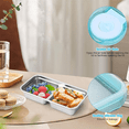 thumbnail image 3 of Stainless Steel Double Compartment Snack Containers,Grab and Go Snack Containers Reusable with Lids,for Takeout Outdoor, 3 of 7