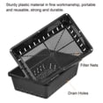 thumbnail image 4 of Uxcell Garden Growing Trays Plant Nursery Tray with Drain Holes, Black 5 Pack, 4 of 4