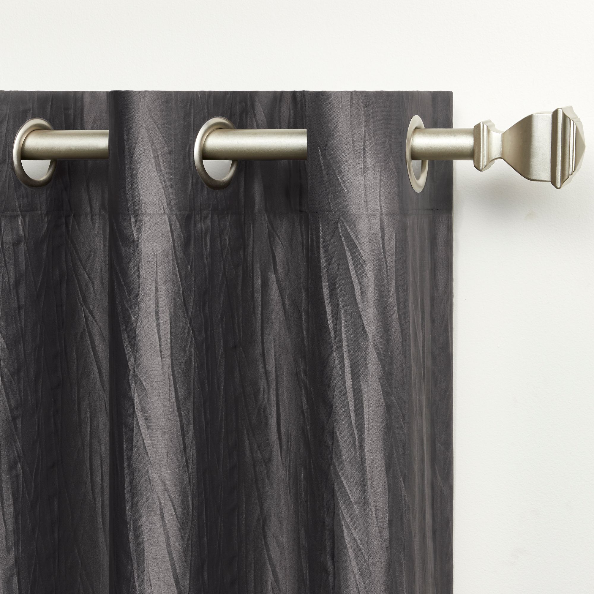 Exclusive Home Leia Room Darkening Blackout Grommet Top Curtain Panels, 50"x84", Charcoal, Set of 2