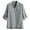 Gray, variant on Utoimkio Men's Linen Shirts Casual Lightweight 3/4 Sleeve Button Down Solid Dress Shirt Summer Beach Shirt Tops for Men