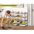 thumbnail image 3 of Organizador de Zapatos MISSLO 4 Niveles Largo para 30 Pares Negro, 3 of 7