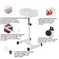 thumbnail image 3 of Silla de Taburete Focket Blanco con Reposapiés Ajustable para Pedicura, 3 of 9
