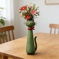 thumbnail image 6 of 7.87in Cat Vase Clearance Handcrafted Quirky Cat Vase, Whimsical Ceramic Cat Flower Vase, Funny Kitty Planter for Desk, Shelf, Boho Home Decor, Unique Gift for Cats Lovers, 6 of 8