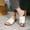 White, variant on Fnooota Womens Flat Sandals Clearance, Open Toe Holiday Platform Slip On Summer Shoes Sandals Khaki Size 6