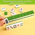 thumbnail image 4 of LEEYNEER Traditional Mini Chinese Mahjong Game Set 144 Tiles - Portable Handbag  Green, 4 of 5