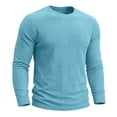 thumbnail image 4 of Admvng Mens Tops Solid Long Sleeve Shirts Breathable Casual Everyday Sports Pullover Tops, 4 of 7