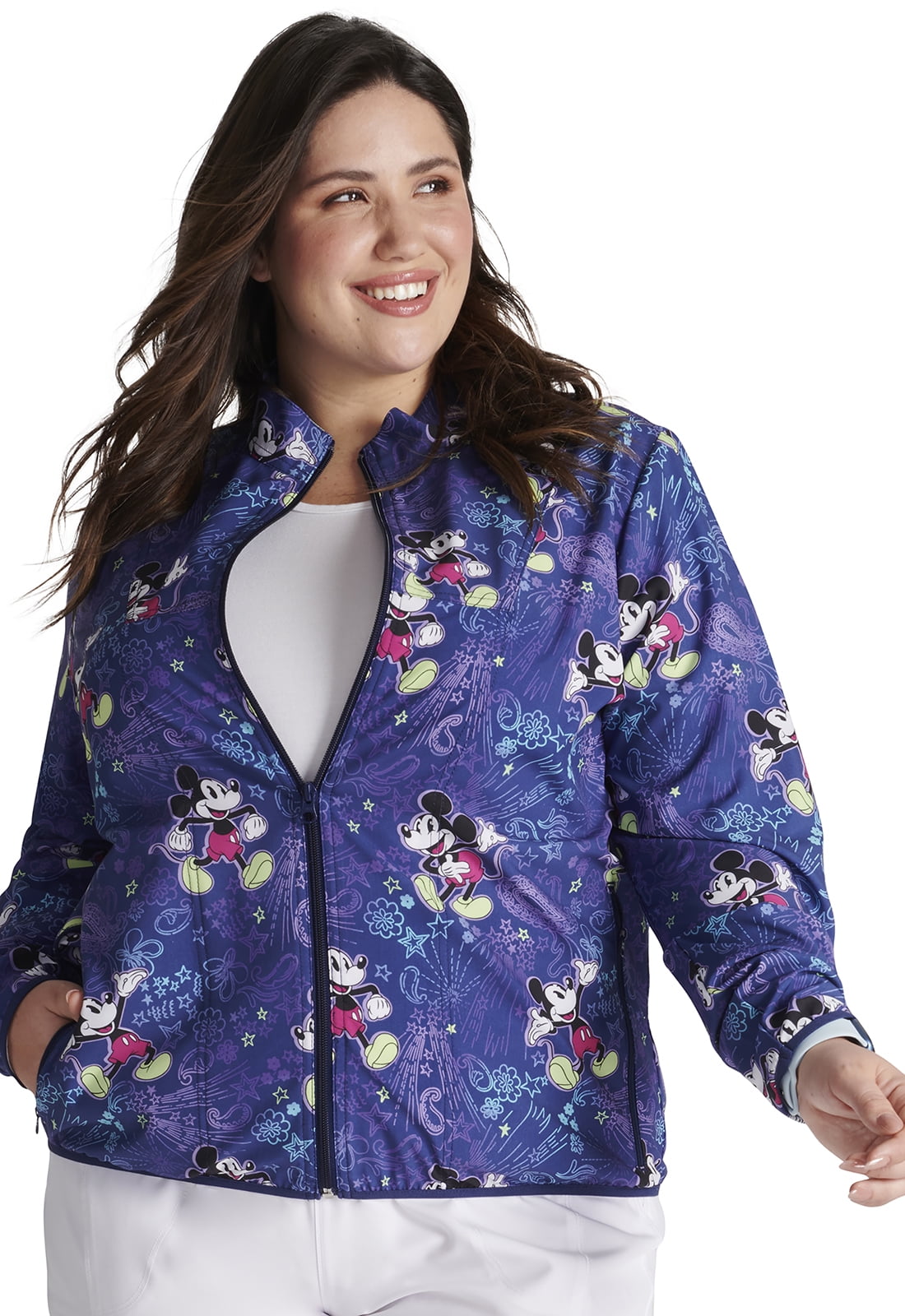 Tooniforms Scrubs Jacket For Women Packable Print TF320 - Walmart.com