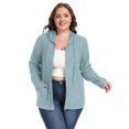 thumbnail image 5 of Gleelist Women's Full Zip Up Hoodie Sweatshirts Plus Size Long Sleeve Oversized Casual Hoodies Sweatshirt Jackets with Pockets(1X-5X), 5 of 7