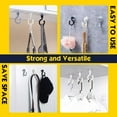 thumbnail image 4 of 360°Rotating Ceiling Adhesive Hook，Heavy Duty Wall Adhesive Hooks，Waterproof Bathroom Kitchen Heavy Duty Self Adhesive Hooks (White/1 Pcs) 2.76x2.76", 4 of 7