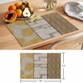 thumbnail image 6 of Beige Yellow Textured Placemats Set of 12 Vintage Art Farmhouse Striped Place Mats Indoor Wipeable Table Mats Washable Cloth Dining Table Placemats for Kitchen Holiday Party Home Decor 13x19 Inch, 6 of 9