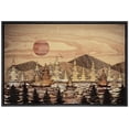 thumbnail image 2 of PixonSign Framed Wall Art Geometric Wood Grain Mountain Pine Forest Nature Wilderness Modern Art Country/Farmhouse Rustic Multicolor Canvas Prints Fine Art for Bedroom, Office -, 2 of 5