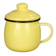thumbnail image 4 of 380ml Enamel Mug Camping Cup Tea Cup Enamelware with Handle for Kitchen Camping Yellow, 4 of 8