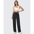 thumbnail image 6 of G4Free Women's Waffle Knit Wide Leg Pants – High Waisted Sweatpants with Pockets Casual Straight Leg Pants, 6 of 7