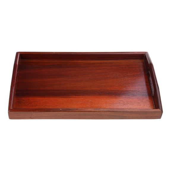 Elegant Wood Serving Tray with Handles for Breakfast or Snacks Rectangle Pallet