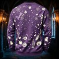 thumbnail image 4 of Halloween Sweatshirts Men Fall Leaves Pumpkin Crew Neck Horror Sweatshirts Ghost Skull Long Sleeve Spooky Lightweight Sweatshirt, M, 4 of 4