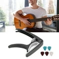 thumbnail image 4 of Guitar Capo Set, Wide Application Quick Release Clear Tone Electric Guitar Capo Portable  For Mandolin For Banjo Black, 4 of 8