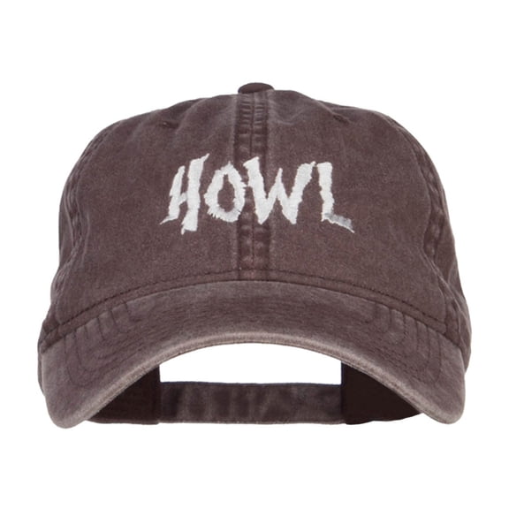 Howl Embroidered Washed Cap - Brown OSFM