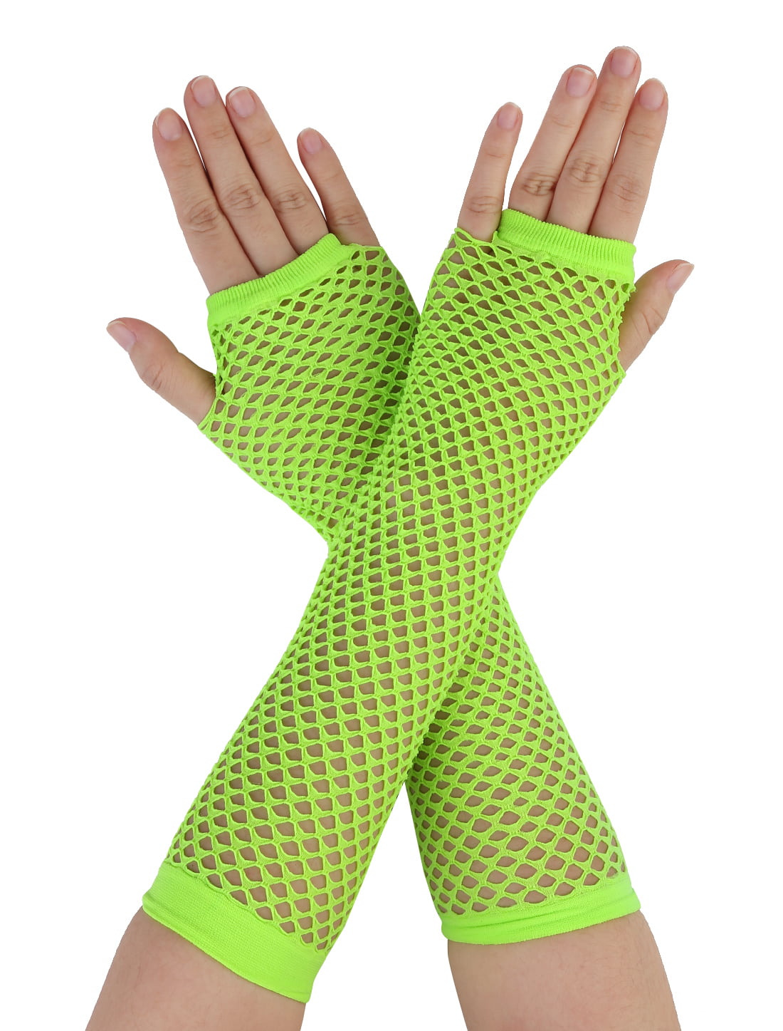 Party Gloves Ladies Long Fishnet Gloves Neon Fishnet Gloves Fingerless Gloves 