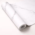 thumbnail image 5 of Dundee Deco Peel and Stick Faux Marble Wallpaper Roll, 24" x 9', White, Dark Grey Veins, 5 of 8