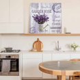 thumbnail image 6 of Purple Lavender Wall Art Painting on Canvas, Vintage Farmhouse Rustic Floral Wooden Grain Canvas Art Home Prints Wall Art Framed Modern Artwork for Living Room Bedroom Wall Decor 12x12in, 6 of 9